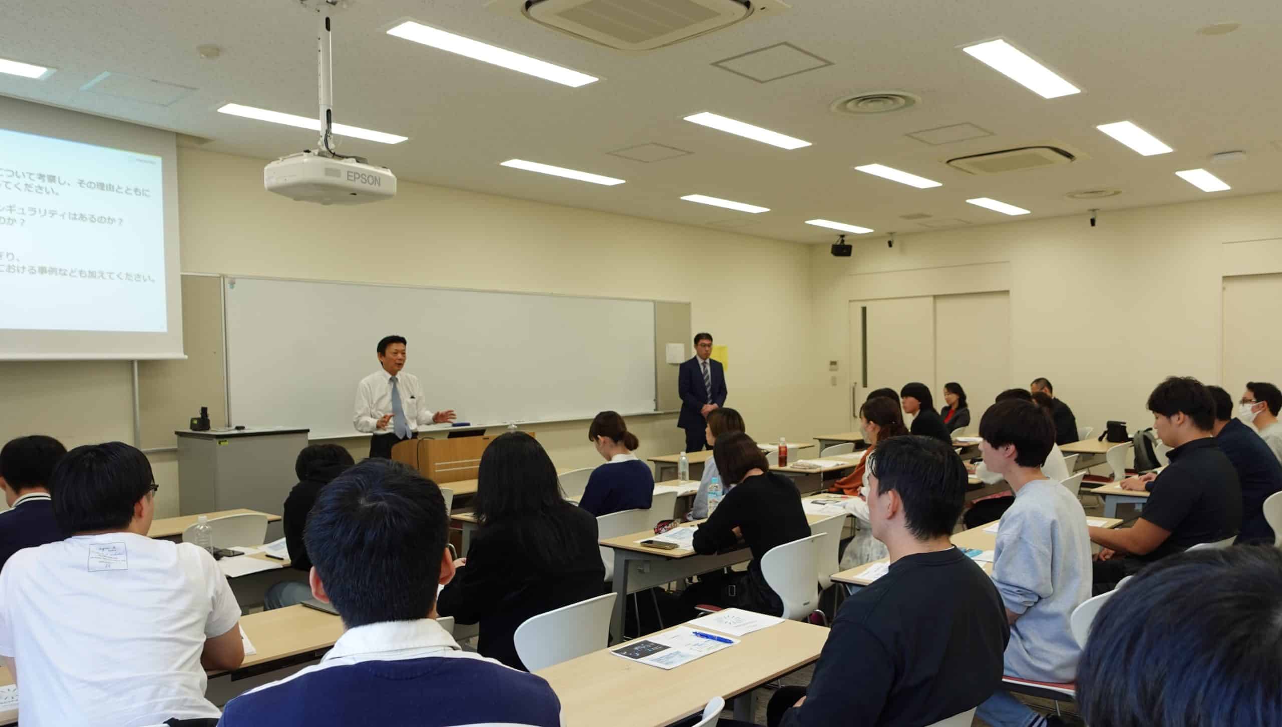 上智大学全学共通科目「つくるⅡ（キャリア形成Ⅱ）」で代表取締役社長の守本 正宏が講義を行いましたのサムネイル